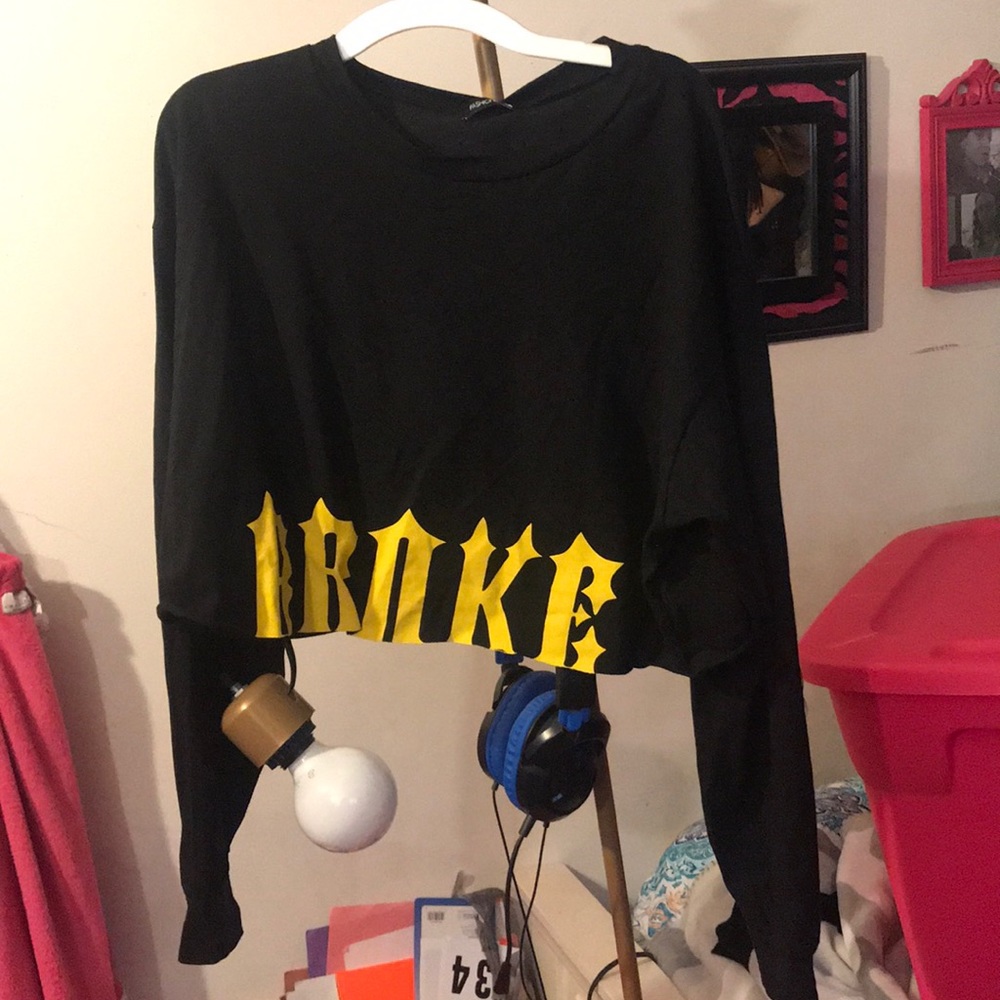 A cropped fashion nova top